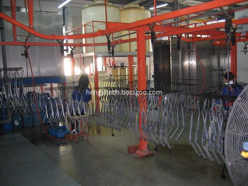 metal coating spray line