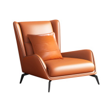 Mininalism Hotel Seat Leather Armchairs