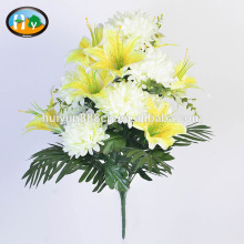 Bulk high quality artificial silk flowers with banana leaf