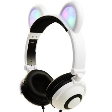 Original Factory LED Novelty Promotional Bear ear Headphones