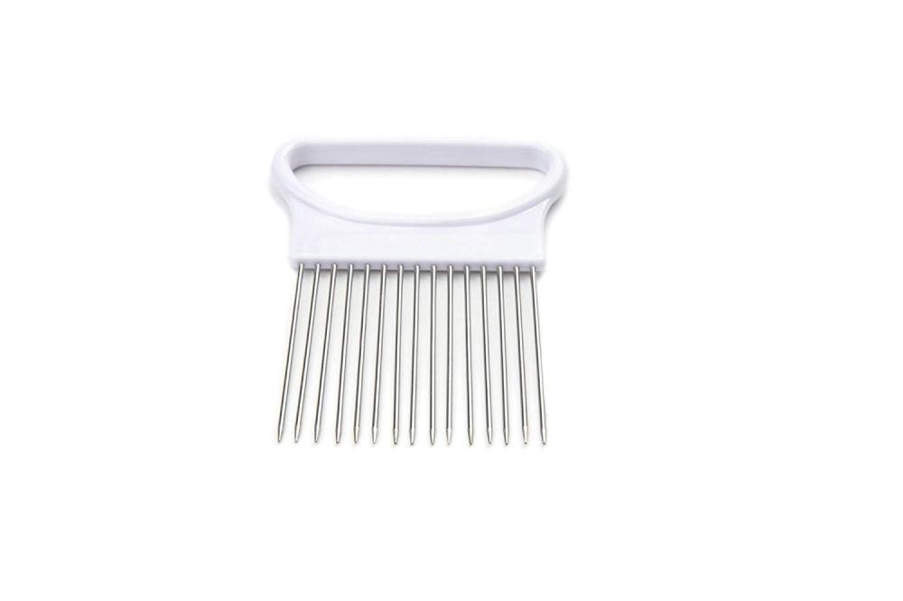 Plastic and Stainless Steel Onion Slicer Holder