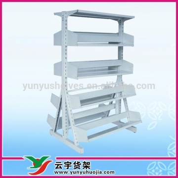 double-sided metal magazine display rack