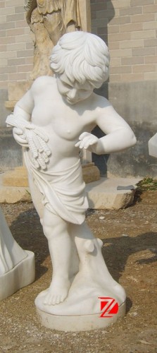 Boy white marble nude sculptures