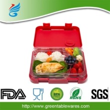 New Plastic Lunch Boxes 4 compartment Bento Lunch Box Containers Set for Kids Adults,Custom Container Factory Wholesale