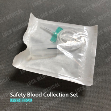 Set di raccolta di sangue di sicurezza per vacanza + adattatore Luer