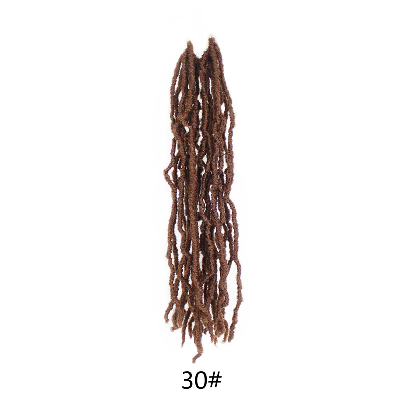 18inch Nu Locs Crochet Braids Soft Dreadlocsk Wavy Goddess Faux Locs Prelooped Ringlet Synthetic Hair Extension