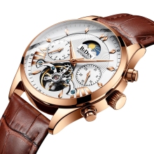 BIDEN 0189 Original design watch men's double flywheel automatic mechanical watch fashion casual business men's clock Original