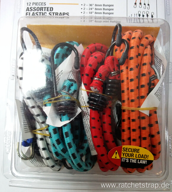 High Elasticity Bungee Cords Elastic Rope with Plastic Hooks
