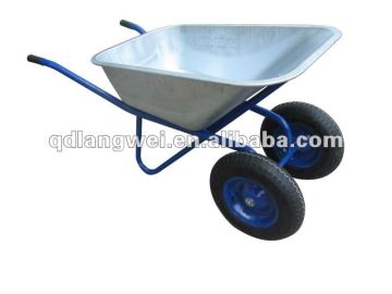 russia double wheel /dual wheel stell wheelbarrow