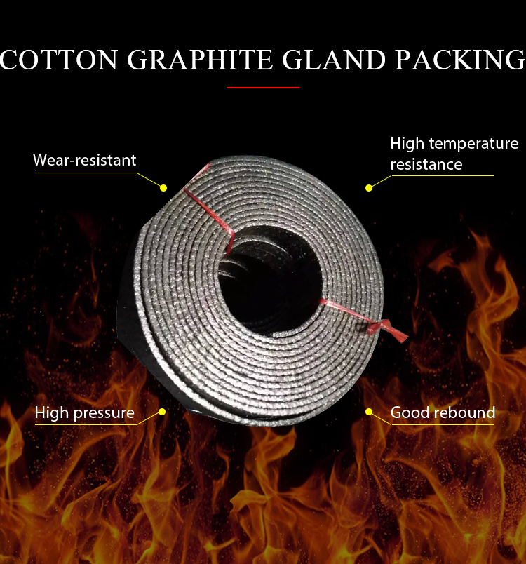 Reinforced Cotton Fiber Graphite Packing For Valve Pump