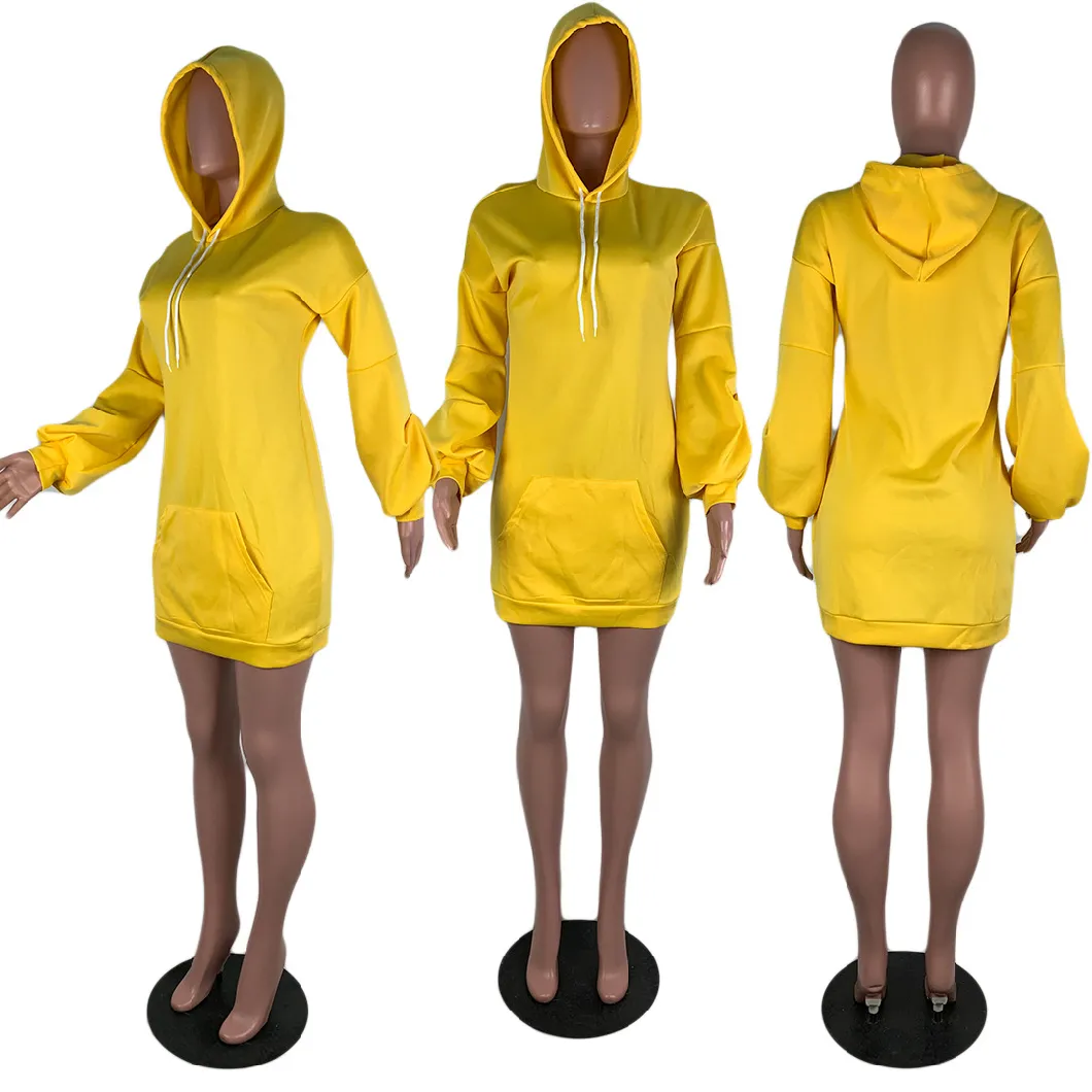 Cheapest Product High Collar Custom Sweat Trending Dresses 2021 Women Clothing Suit Sweatshirt MIDI Dress Women