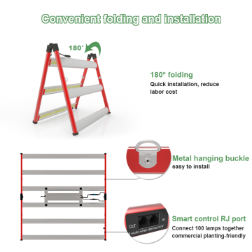 320W Dimmable Katlanabilir Spyder LED Grow Işık Çubukları