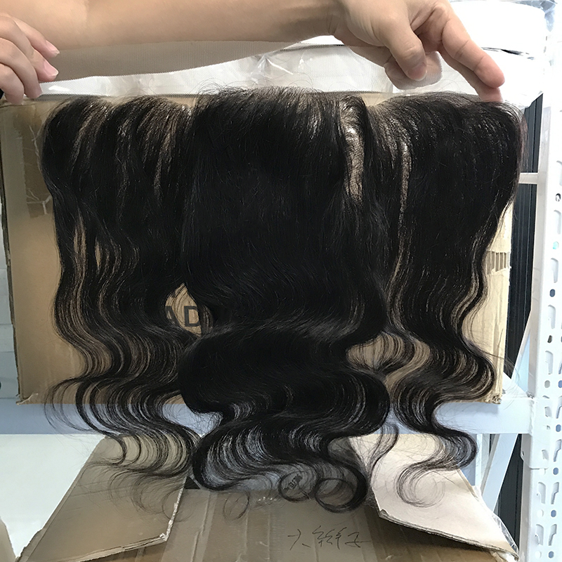 Factory loose deep frontal closure hair 13x4, ear to ear lace front human hair, swiss lace frontal brazilian hair