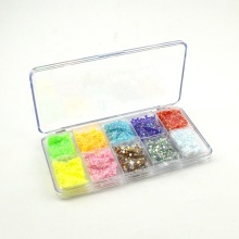 Transparent Nail Polish Palette with 10 Wells - Custom Plastic Clear Case for Makeup Glitters