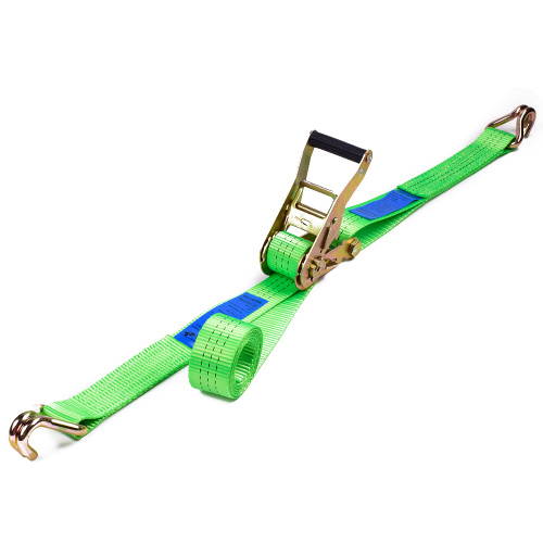 1.5" 3000kg 38mm Plastic Handle Ratchet Buckle Polyester Webbing Belt Strap With 1.5 Inch Double J Hooks