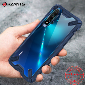 Military airbag Anti-fall shell Case For Huawei Nova 5T Case 6.26" Transparent Acrylic PC +TPU Shockproof Armor Phone Back Cover