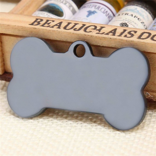 Custom Metal Logo Blank Bone-shape Dog Tag