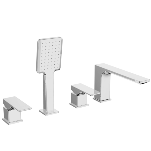 Chrome-plated bathtub faucet four-piece set