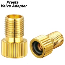 Brass Presta Valve Adapter: Convert Presta to Schrader for Bike Inflate Conversion