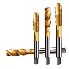 Spiral Flute HSS Titanium-Coated Cobalt Steel Taps for Stainless Steel Blind Holes