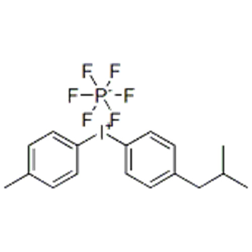 Hexafluorofosfato de (4-metilfenil) [4- (2- metilpropil) fenil] iodio CAS 344562-80-7