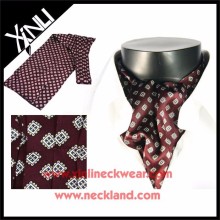 2015 Mens New Neckwear Wholesale Silk Printed Ascot Tie Cravat