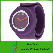 Oem / Odm Slap Watches, Silicone Wristband Watch With Colorful Dial