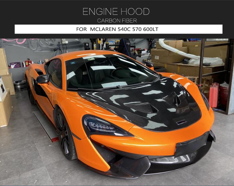 for McLaren 540C 570S 600LT 2015-2019 Prepreg Carbon Fiber Front Bonnet Hood Engine Cover
