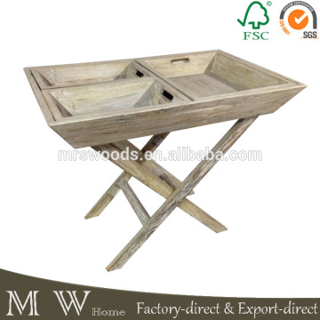 reclaimed wood table, tray coffee table, recycled wood tray table