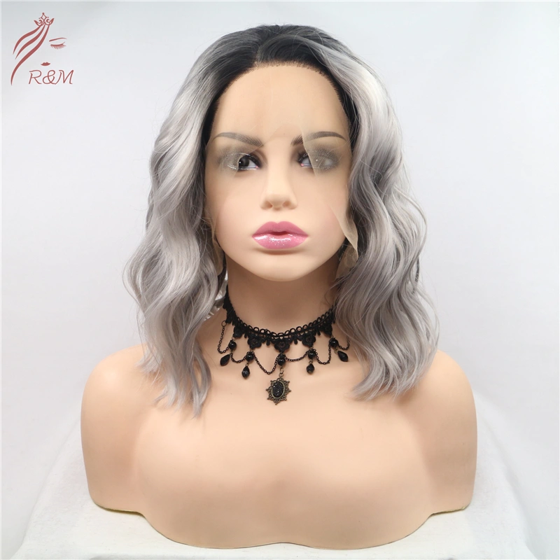 Best Quality Affordbale Ombre Grey Synthetic Wig