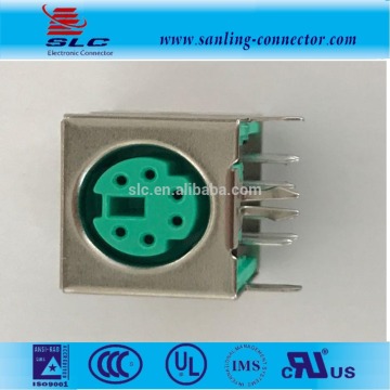 6pin mini din connector, single female din connector for PCB