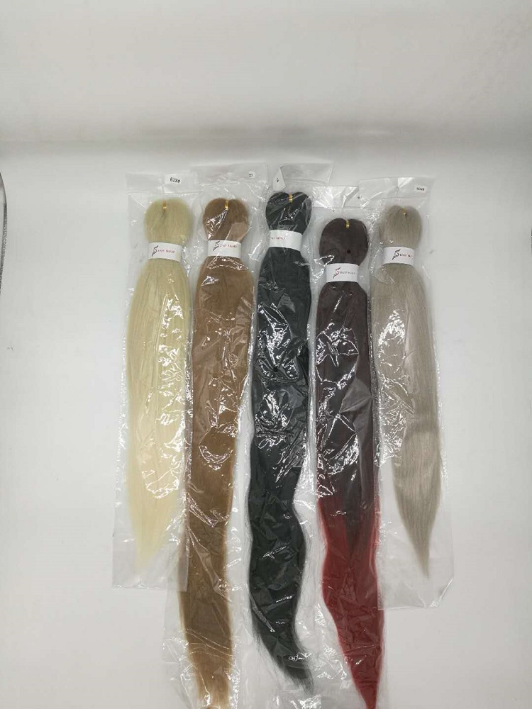 Ready to Ship Pre - Stretched Braiding Hair Perm Yaki Jumbo Braids Synthetic Hair Extensions Easy braid Hair