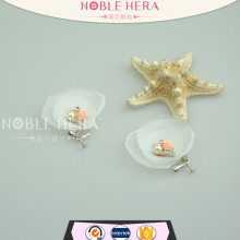 high-grade white metal stud earrings