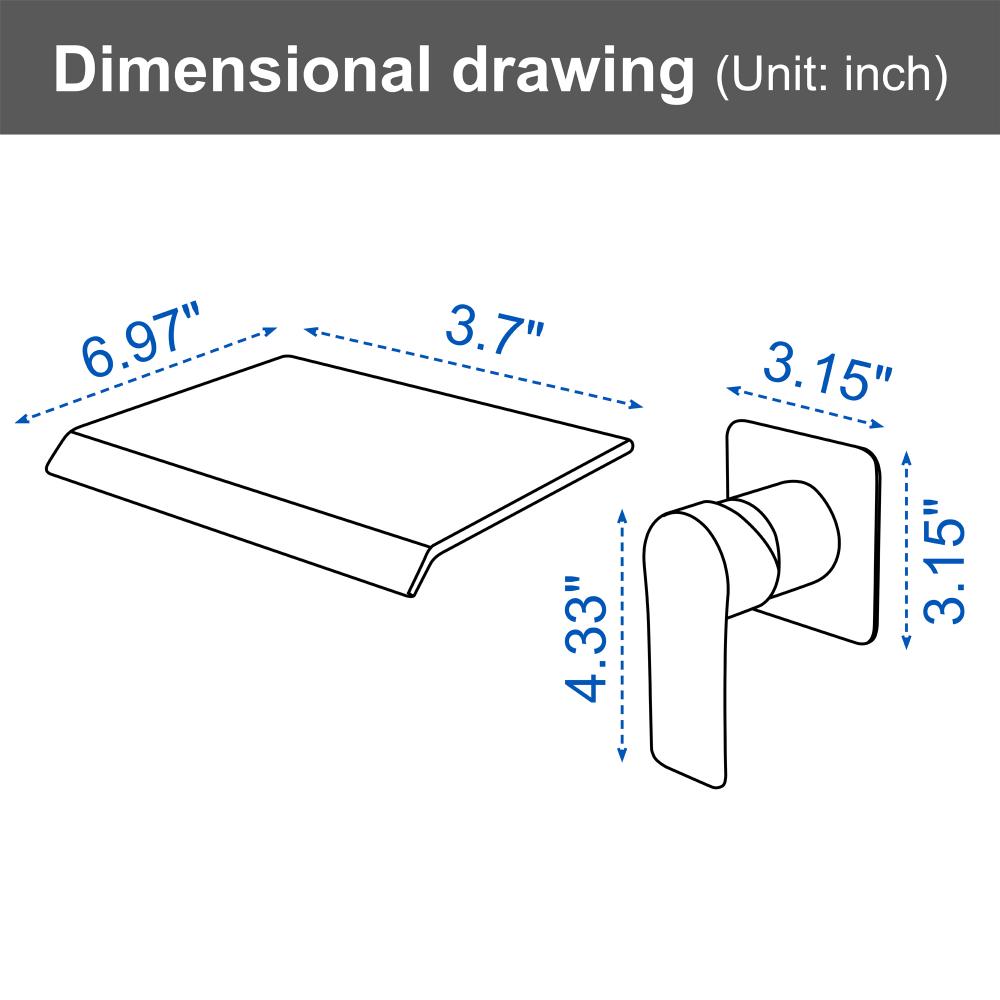 Universal Wall mount tub spout 7