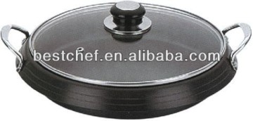 Aluminium Korean stew pan with glass cover