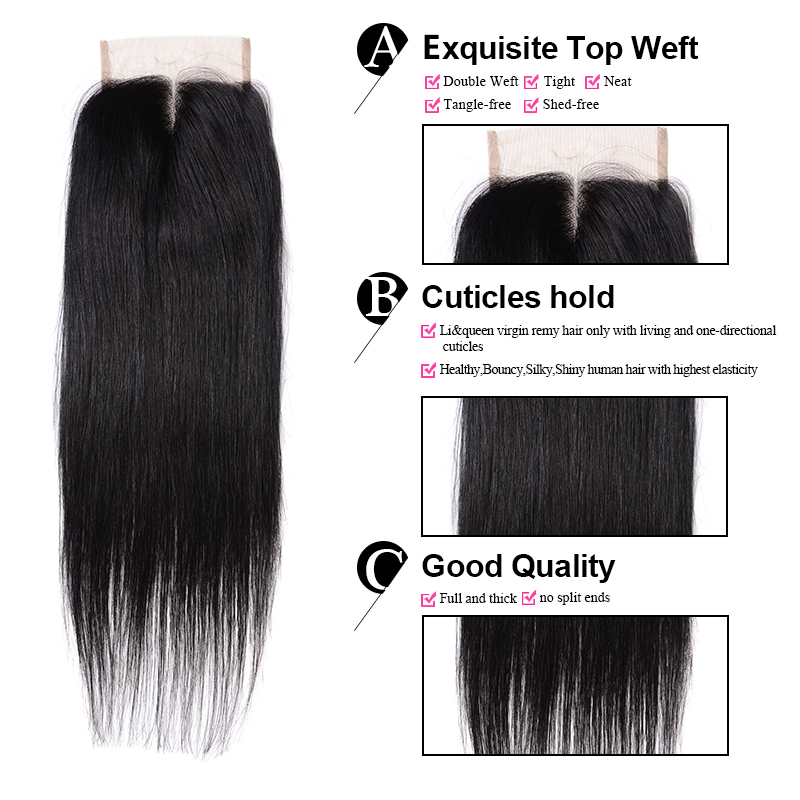 Indian Hair Bundles With Closure Wholesale Cuticle Aligned Raw Hair 100% Unprocessed Mink Virgin Straight Hair