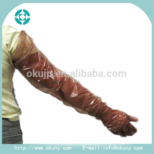 90cm long sleeve glove,veterinary disposable plastic gloves