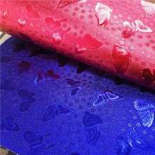 Glitter beautiful butterfly leather bag raw material