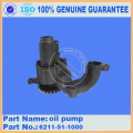 PIÈCES DE MOTEUR DE POMPE À HUILE KOMATSU SA6D140 6211-51-1000