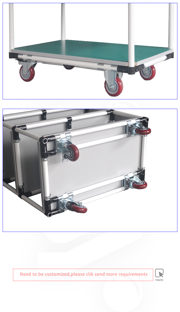 Customizable with Oxford cloth lean tube caster trolley