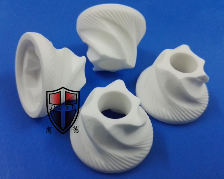 spiral helix alumina ceramic plunger machining parts