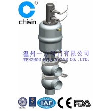 Saniatry stainless steel pneumatic reversing valve LL type