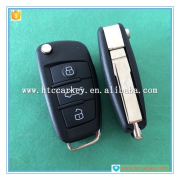 auto key good quality for audi 3 button flip remote key