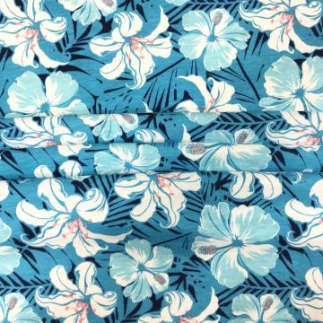 Cotton Polyester CVC Floral Printed Jersey Cloth Fabric