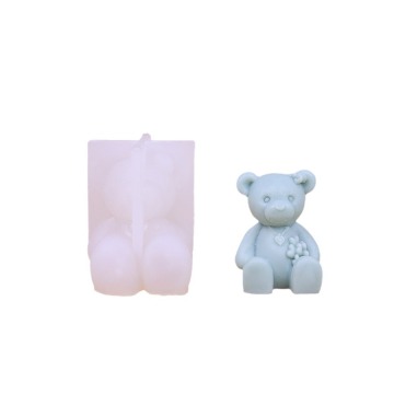 Cute Bow Bear Cake Decoration Silicone Mold