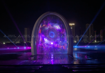 Interactive Digital Water Curtain
