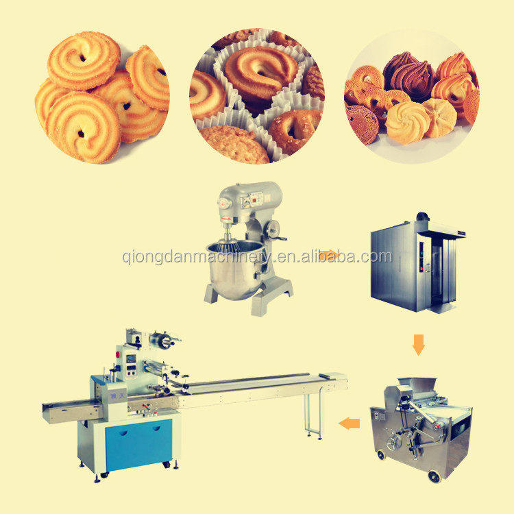 Automatic small cookies depositor machine two color maker 3D mini biscuit forming machine for commercial use price for sale