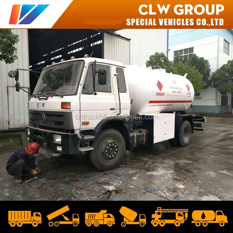 7tons 8tons 12cbm LPG Bobtail Truck Dongfeng Cooking mobile Gas Cylinder Refueling Truck for sale