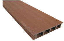 Anti-slip Wpc Hollow Decking , 136x31mm Fully-recycled Wpc Decking Panel