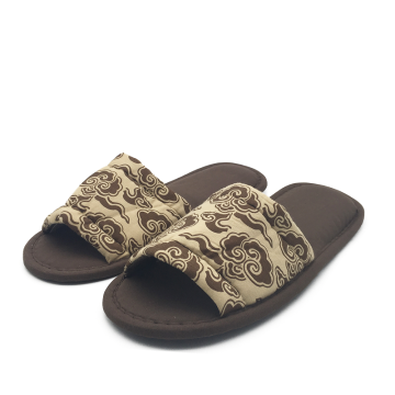 Coffee warm half-wrapped bone soles disposable slippers